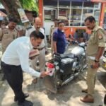 हूटर और मैडिफाइड साइलेंसर के खिलाफ चला अभियान, तीन बुलेट बाइक सीज जारी रहेगा अभियान