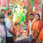पंडाल में गूंजा गणपति बप्पा मोरया, श्रद्धालुओं ने की भव्य संध्या आरती